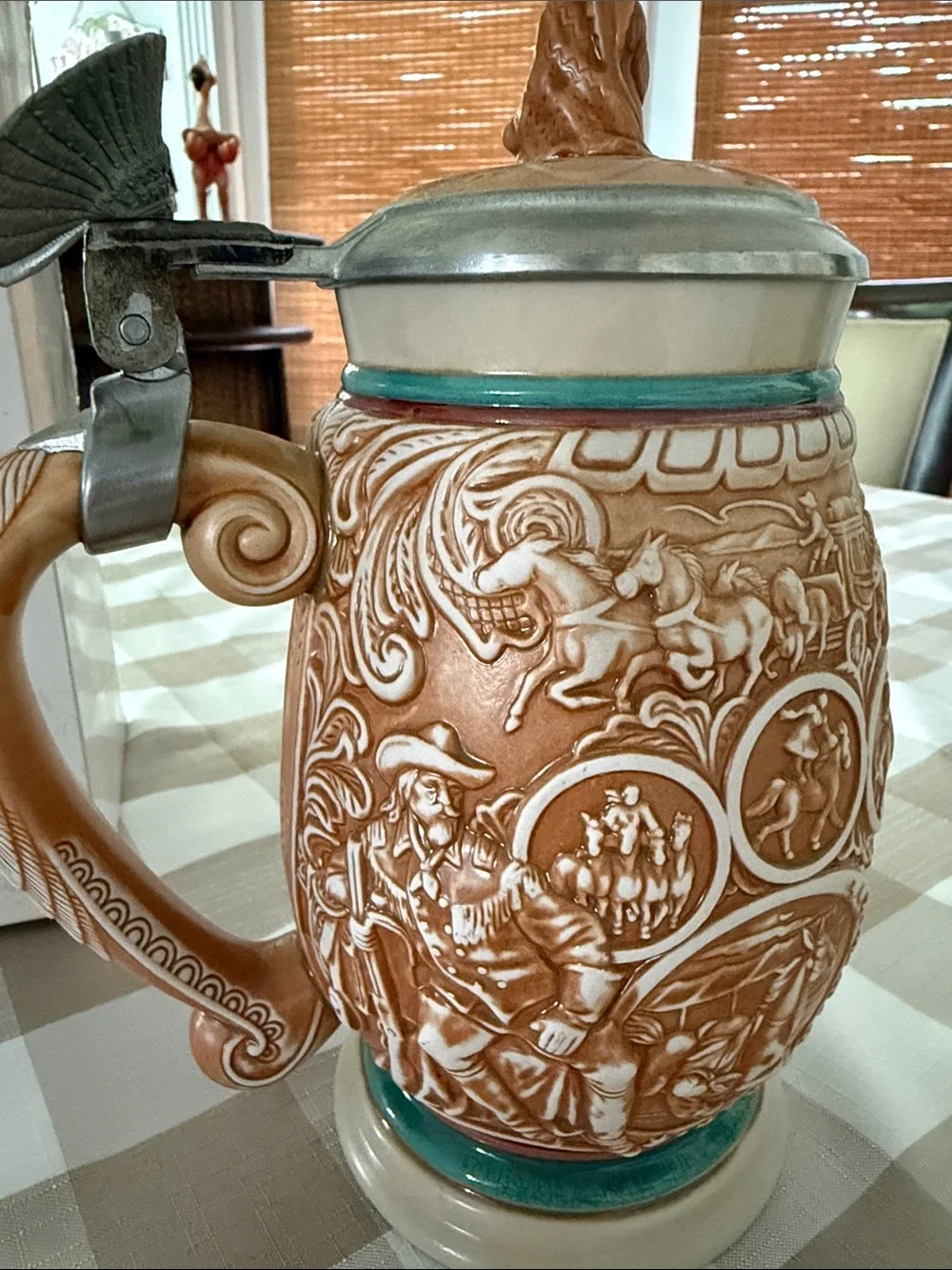 Avon Ceramic Stein attribute to the Wild West